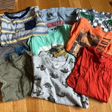 Lot of 9 Boys Shirts Size 10 Long Sleeve Carter  s H M 8/10 Monster Truck Dino