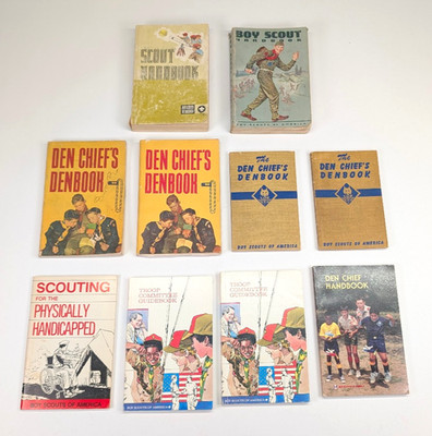 Vintage Boy Scouts of America Books Lot Handbook Den Chief Scout 1960s 80s