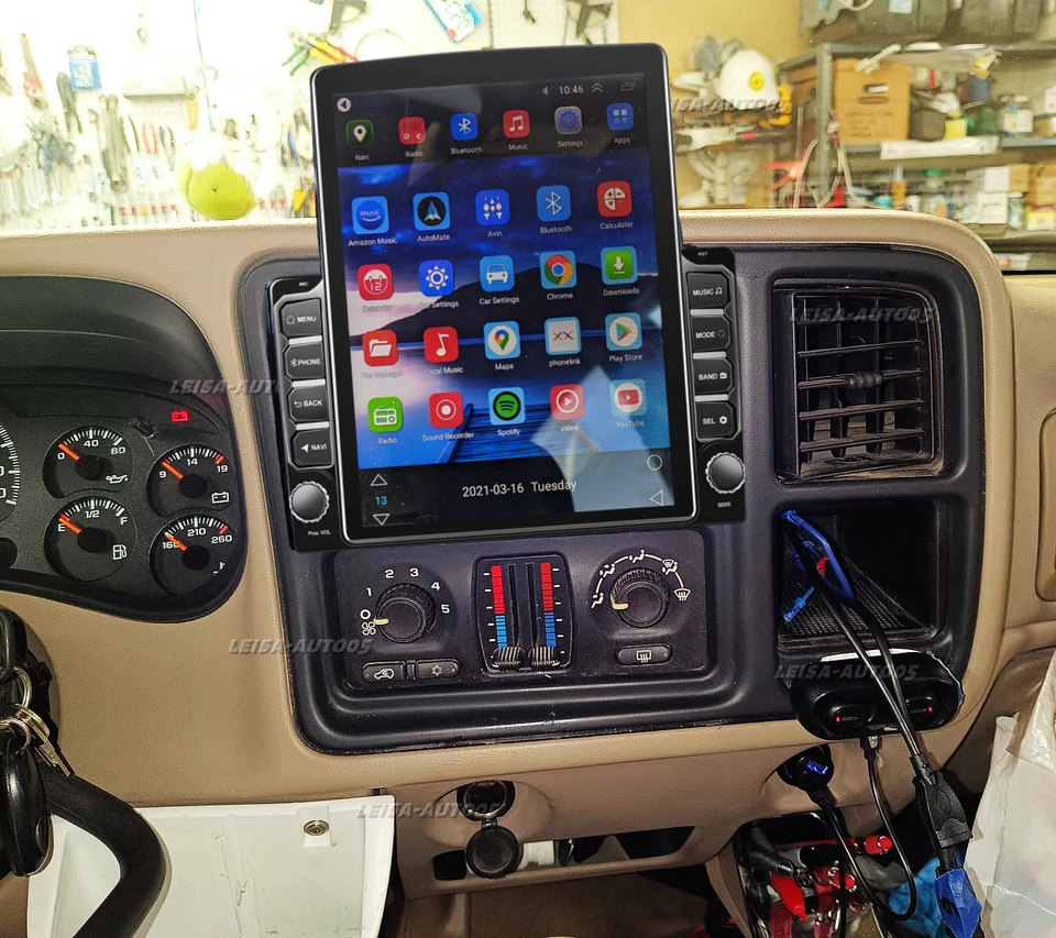 Rádio estéreo carro navegação Carplay para Chevrolet Silverado 1500 2003-2006 Android 13 - Imagem 2 de 4
