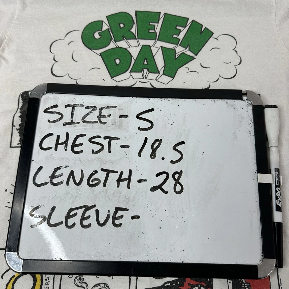 Camiseta De Colección Green Day Dookie Track Art Para Hombre Pequeña RARA - Bay Island - LEER Foto 4 de 4