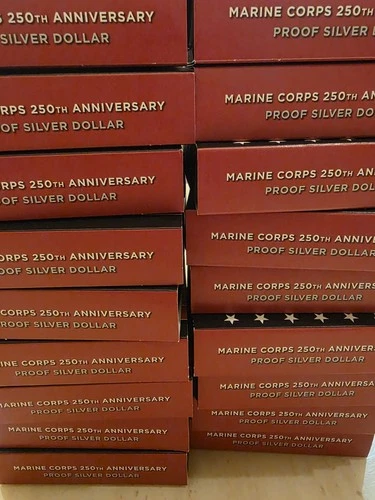 2025 U.S Marine Corps 250th Anniversary Proof Silver Dollar Comes w/ Box & COA %