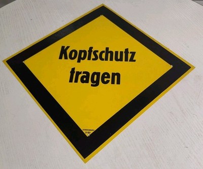 Sign / Warning Sign - Wear Head Protection 30x30cm