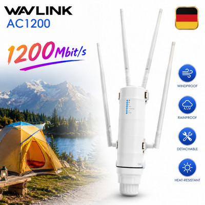 WAVLINK AC1200 WLAN Router Outdoor Wetterfest Dual Band PoE Gigabit 2.4G 5G