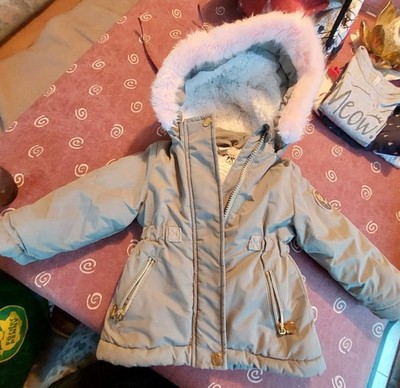 Dopodopo, Winterjacke Gr. 74, Khaki, Teddyfell Innen, Kinder