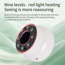 Massaggiatore Raschietto Elettronico Sottovuoto Coppettazione Luce Rossa Impacco Caldo