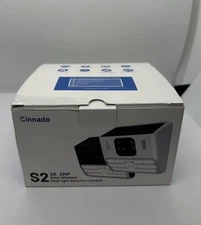 Cinnado S2 2k 3 MP Solar Wireless Wall Light  Security Camera New Open Box