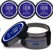 American Crew Mens Whip Styling Cream Light Hold & Natural Shine 3oz (Pack of 3)