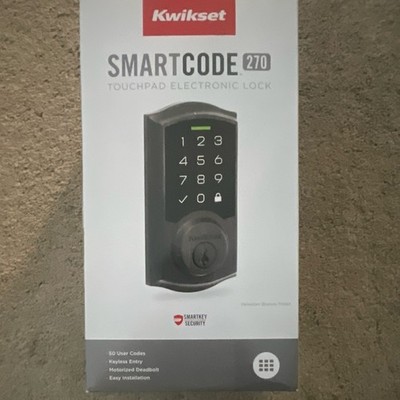 Kwikset SmartCode 270 Touchpad Keyless Entry SmartKey Motorized Deadbolt VB
