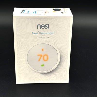 Nest Thermostat E T4000ES Smart Wi-Fi Programmable 24V Thermostat - White NOB