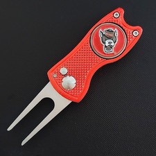 North Carolina Wolfpack Switchblade Divot Repair Tool 2-Sided Golf Ball Marker