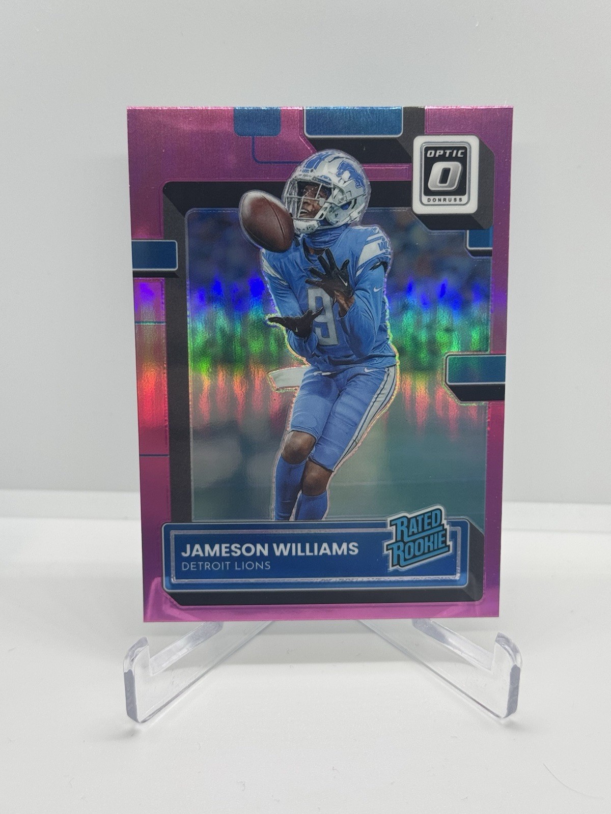 2022 Panini Donruss Optic - Rated Rookie Jameson Williams #208 Pink Prizm (RC)