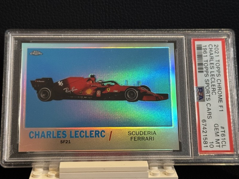 2021 Topps Chrome Formula One F1 Refractor Charles LeClerc #T61-CL PSA 10 GEM MT