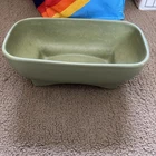 McCoy / Floraline Planter USA 418 Green MCM Planter~VTG