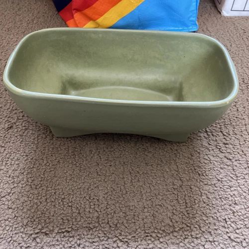 McCoy / Floraline Planter USA 418 Green MCM Planter~VTG