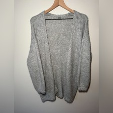 Aerie soft cozy open front long cardigan oversized knit sweater XS chunky casual