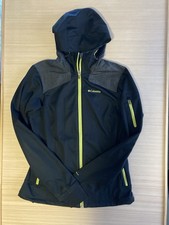 Columbia Omni-Heat Omni-Shield Hooded Windproof Jacket Black Gray Yellow S