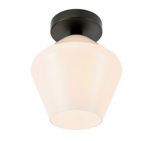 Flush Mount Frosted Glass Black Kitchen Bathroom Hallway Ceiling Light Fixture - Picture 6 of 10