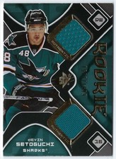 2007/08 SPx card # 190 of Devin Setoguchi - San Jose Sharks