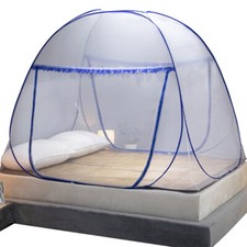 Portable Pop Up Bed Mosquito Net Tent w/ Bottom Insect Screen Canopy Folding UK