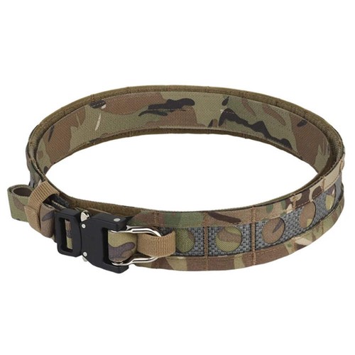 Cintura tattica 2 strati stacco rapido fibbia metallo MOLLE caccia softair attrezzatura - Foto 6 di 16
