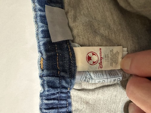 Disney Store Winnie The Poo Lined Jeans Size 3-6 Month - Picture 10 of 11