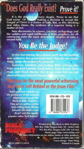 Startling Proofs: Does God Really Exist? VHS Peter & Paul Lalonde Christ Gospel - Picture 2 of 4