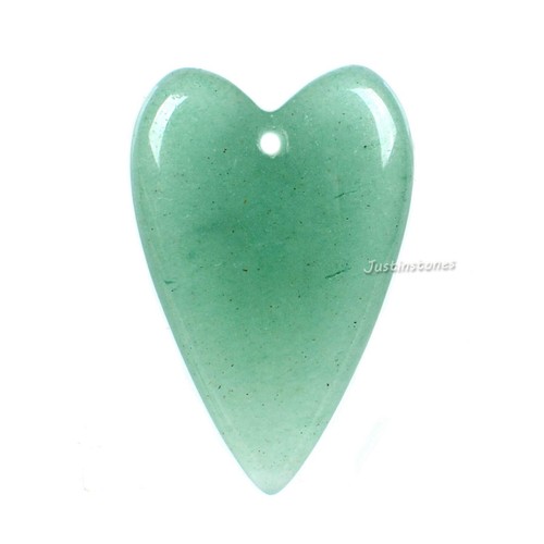30mm Gemstone carved heart fashion pendant bead Jewellery Making - Picture 3 of 49