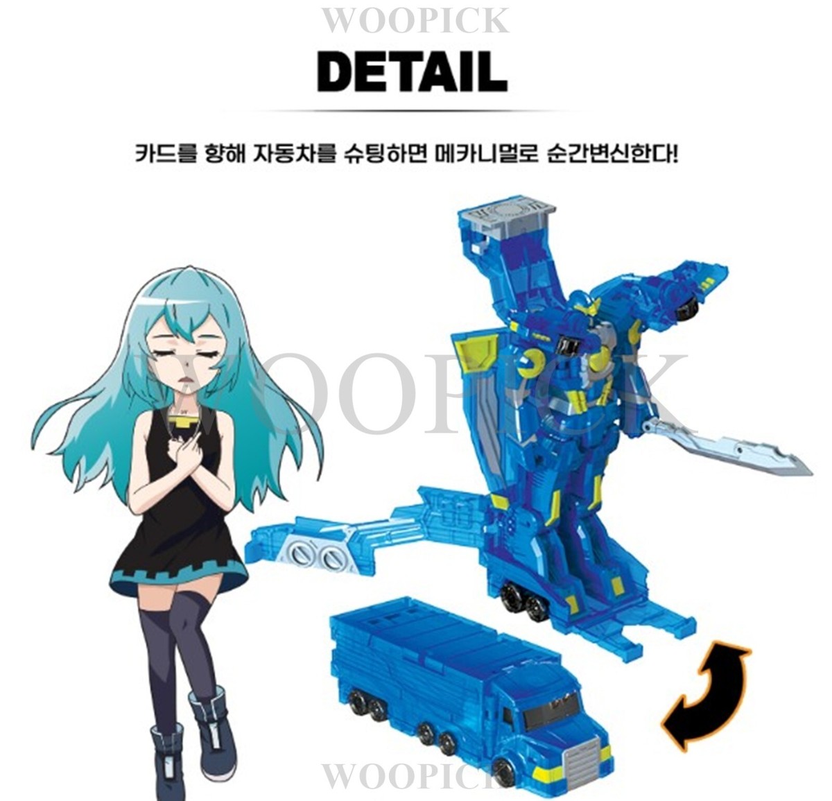 Gogo Dino Transformer Robot Boo Lucas Blue / Figure Car Toy Gift