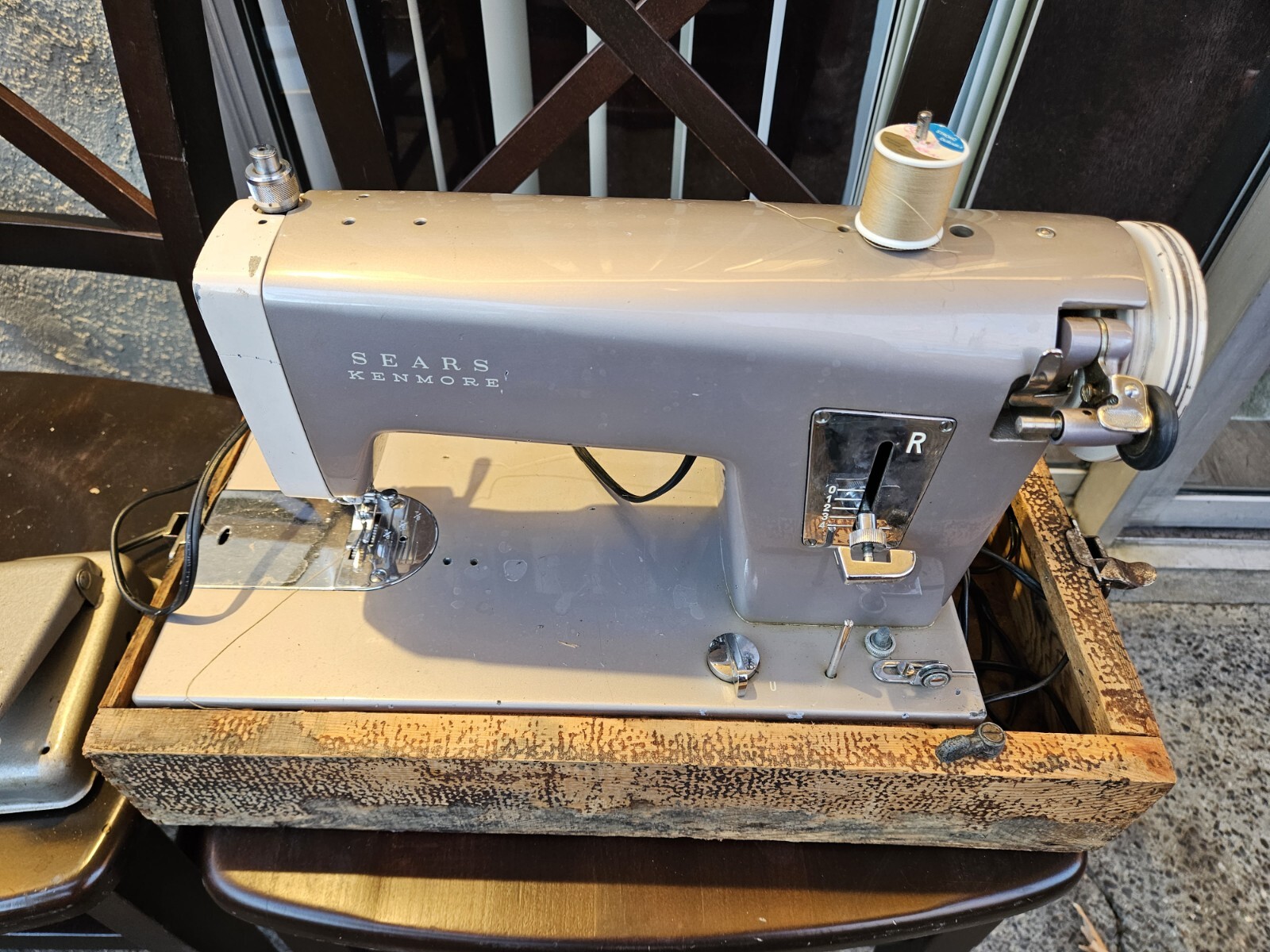 Vintage Sears Kenmore Sewing Machine w/Foot Pedal Plus More Please Read