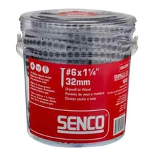 Senco 6 1-1/4" Collated Drywall To Wood Screws Philips Bugle-Head Deck 1000 Pack