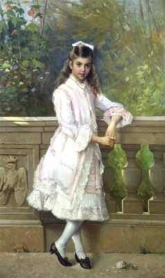 Oil painting Portrait-of-Anna-Maria-Borghese-Vittorio-Matteo-Corcos-oil-painting