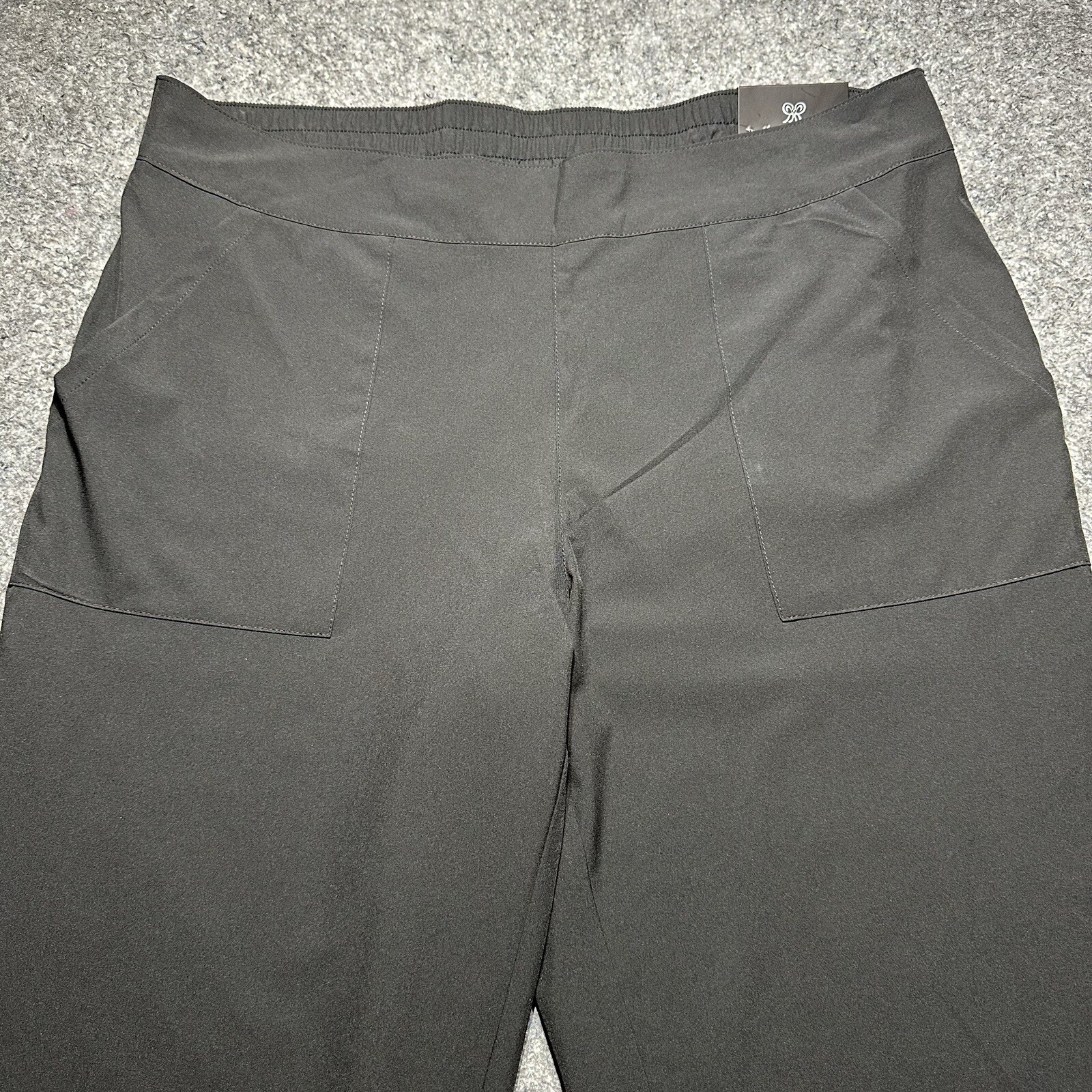 Rafaella Women's Size XL  Stretch Pull On Elastic Waist Ankle Pant Black