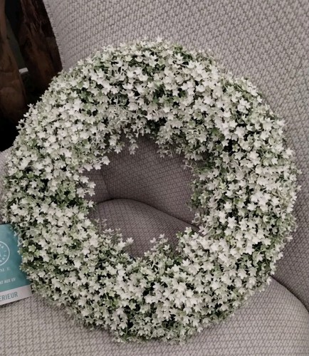 Martha Stewart LARGE 16" HANGING TOPIARY PLANT BALL GARDENIA pink ivory NEW - Picture 7 of 21
