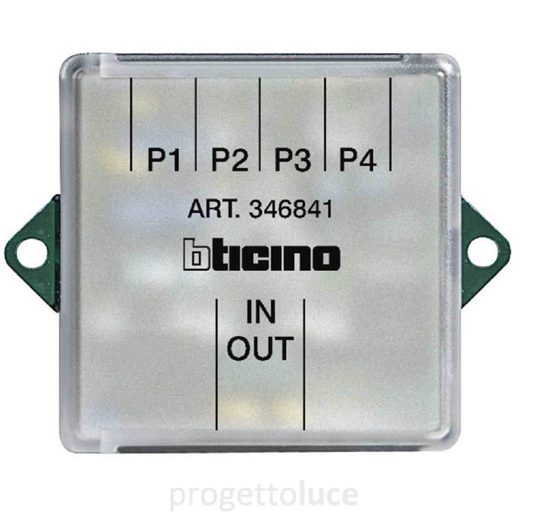 BTicino 346841 Derivatore di Piano 2 Fili 4 Uscite | Prezzo e Disponibilità