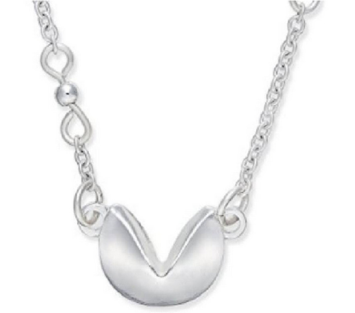 Вдохновленное жизнью женское ожерелье с подвеской в виде печенья с предсказаниями длиной 18 дюймов 2190₽