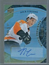 2015-16 UD Trilogy Gold Rainbow Foil Rookie AUTO #150 Nick Cousins 406/499 Vegas