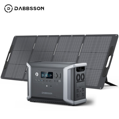 Dabbsson 2330Wh 2200W Power Station w/ 210W Folding Solar Panel Outdoor home