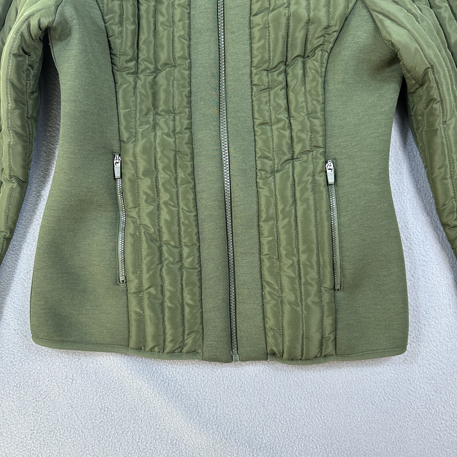 Fabletics Jacket Womans Medium Green Long Sleeve … - image 3