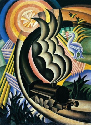 The Train 1926 – Fortunato Depero Futurist Italian Modernist