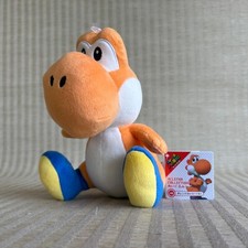 Sanei Little Buddy Yoshi Orange Plush 7" Super Mario Stuffed Animal Toy NEW TAGS