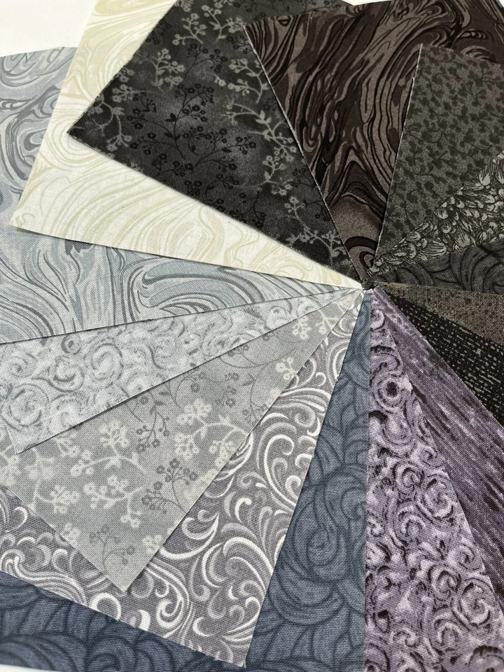 Tonos de Negro, Gris ~ 42 Cuadrados de 5" ~ Paquete de Dijes de Color Foto 3 de 3