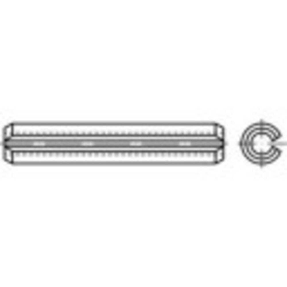 TOOLCRAFT 1068869 Spine elastiche (Ø x L) 1.5 mm x 10 mm Acciaio inox 100 pz.