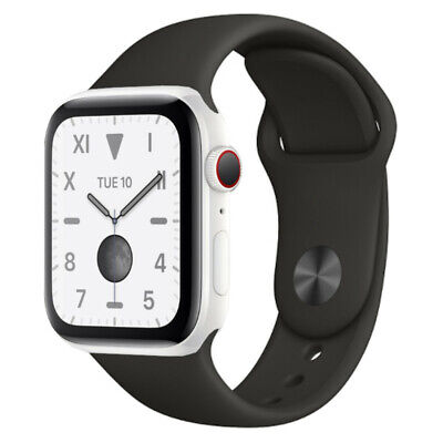 Apple Watch Series 5 - 44mm White Ceramic, Black Sport Band Apple Watch Series 5 - 44mm White Ceramic, Black Sport Band