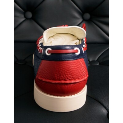 11.5G 12 NEW $890 GUCCI Men's Red White Blue GG Embossed