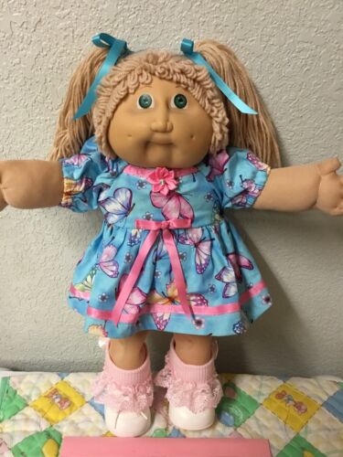 JESMAR Vintage Cabbage Patch Kid Champagne Hair Green Eyes HM#2 1985 - Picture 2 of 9