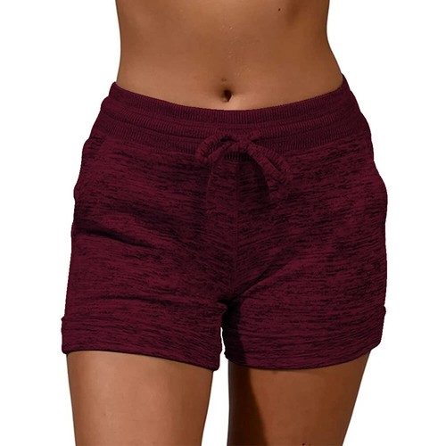 Womens Solid Elasticated Waist Shorts PLUS SIZE OVERSIZED Ladies Summer Yoga Gym - Foto 27 di 29