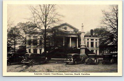 Postcard Laurens South Carolina Laurens County Courthouse