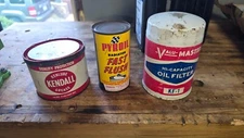 vintage automotive gas and oil cans and fluids and stuff
