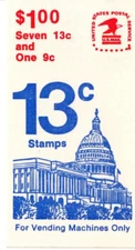 BK131 1623a 9c & 13c Flag Over Capitol Booklet MNH Free Shipping