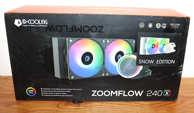 ID-Cooling ZOOMFLOW 240X Snow White Edition Liquid CPU Cooler w/Display, ARGB